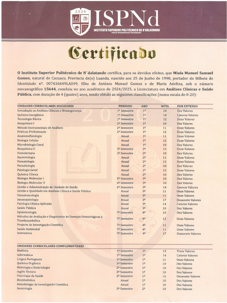 CERTIFICADO ISPND | PDF