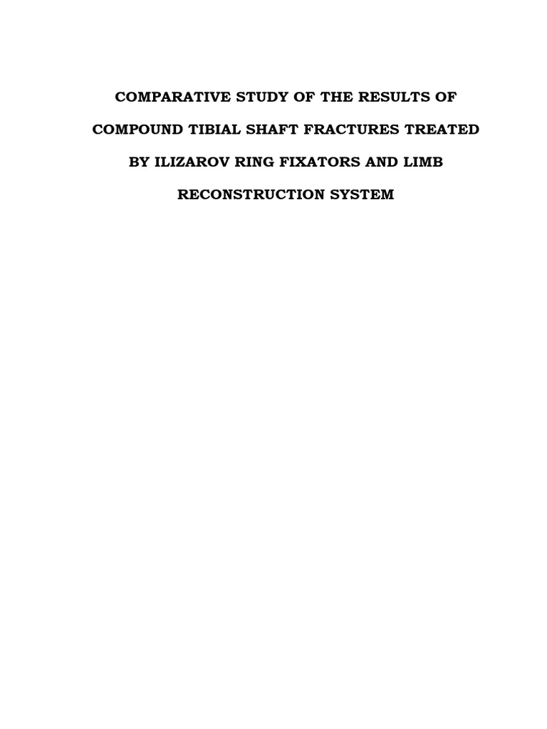 Thesis Compound Tibial Fracture | PDF | Musculoskeletal System