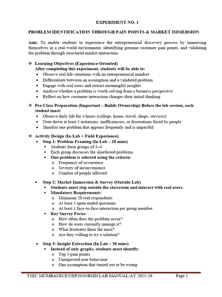 BMD Lab Manual Ece 2025-26 | PDF | Business Model | Cognition