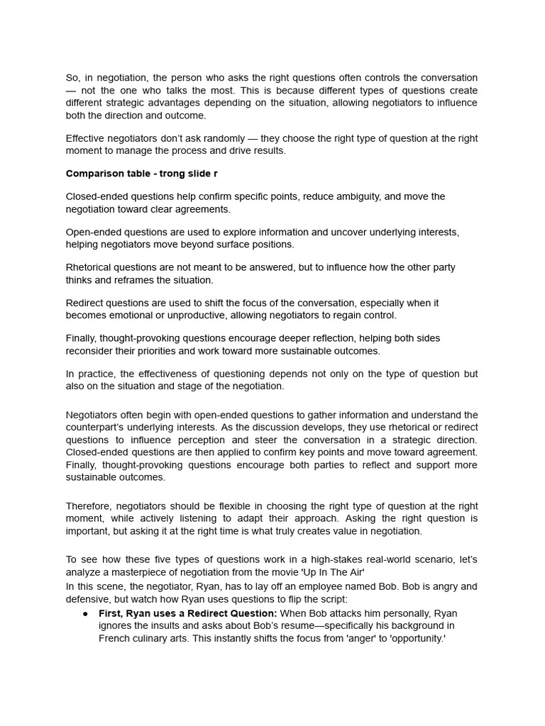 GROUP 4 - Art of Business Negotiation | PDF | Negotiation | Psychology
