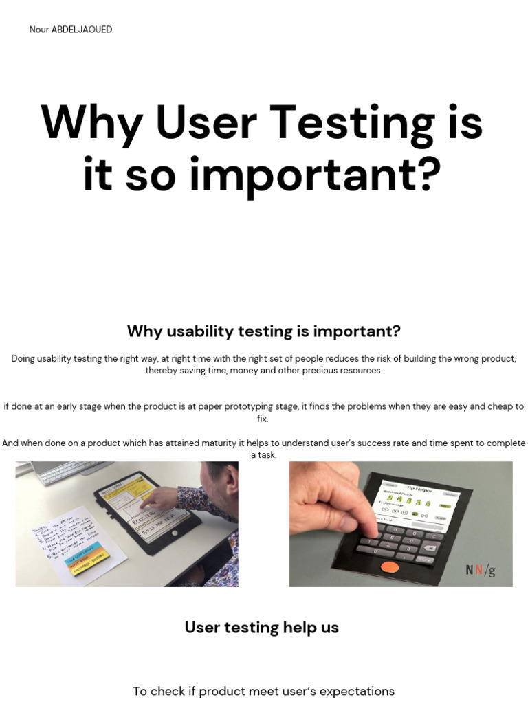 Why User Testing is It So Important | PDF | Usability | Computing