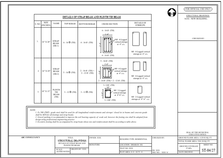 Structural Drawing Beams | PDF | Beam (Structure) | Building Technology