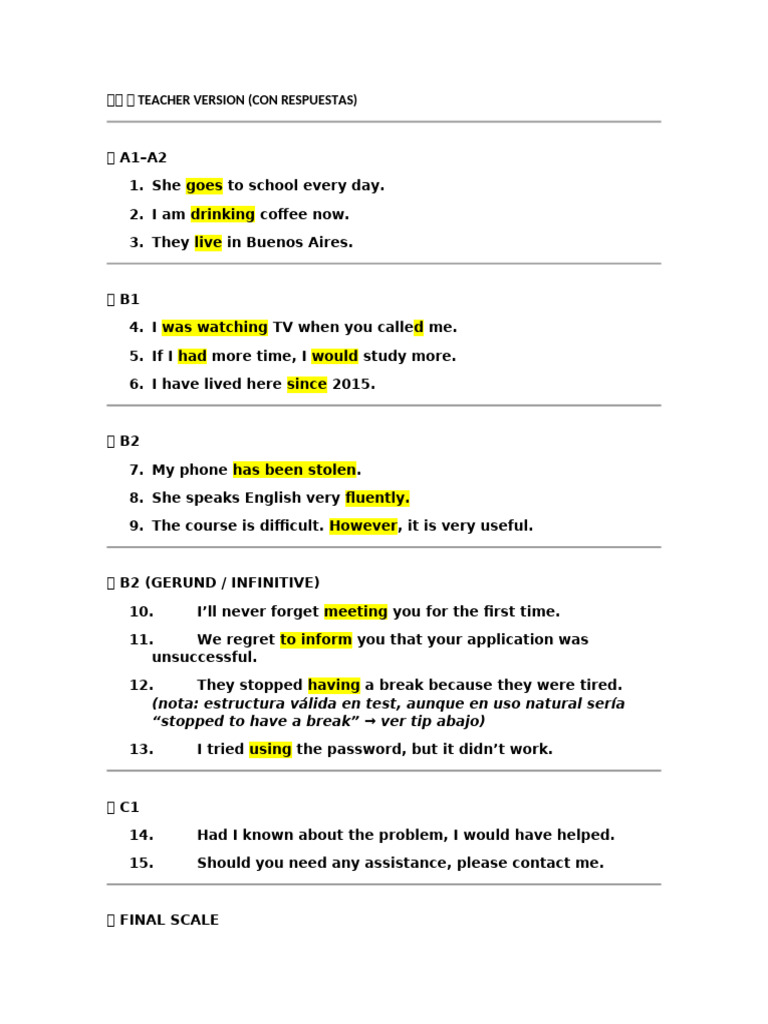? Test ANSWER Version | PDF