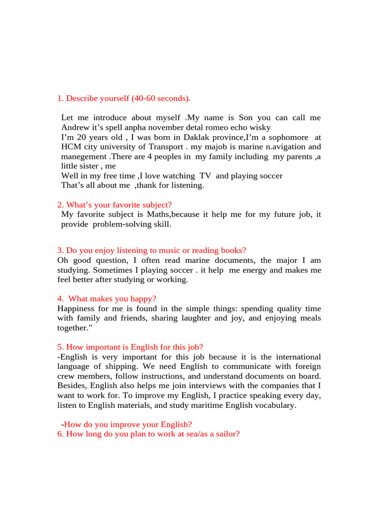 Basic Questions For Interview Basic | PDF