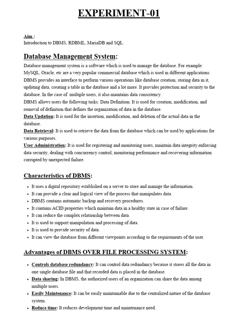 DBMS EXPERIMENT1 KUNJ - PDF 20260330 130853 0000 | PDF | Databases ...