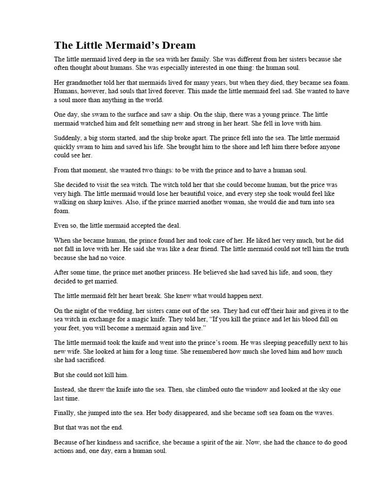 The Little Mermaid | PDF | Fairy Tales | Fairies