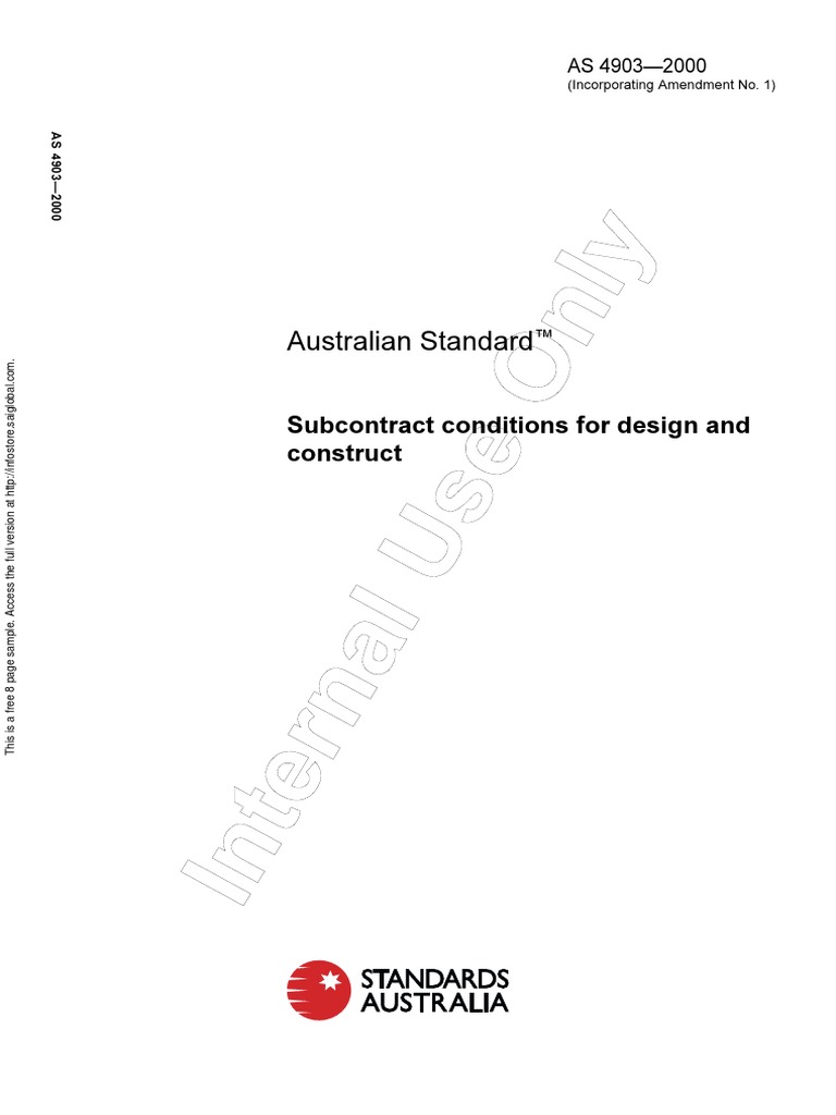 As 4903-2000 (Reference Use Only) General Conditions of Subcontract For ...