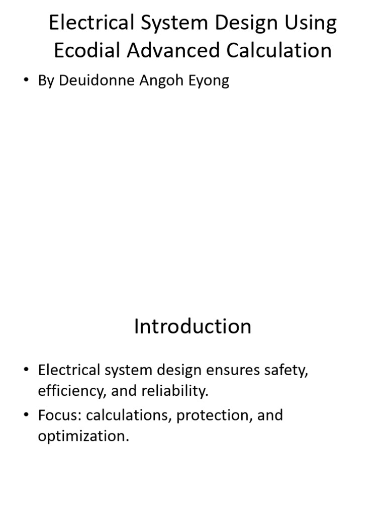 Electrical Installation Design | PDF