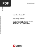 As 60265.2-2005 High-Voltage Switches High-Voltage Switches For Rated Voltages of 52kV and Above (IEC60265-2