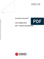 As 60269.1-2005 Low-Voltage Fuses General Requirements