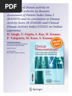 DAS28 Score Calculation and Interpretation | PDF