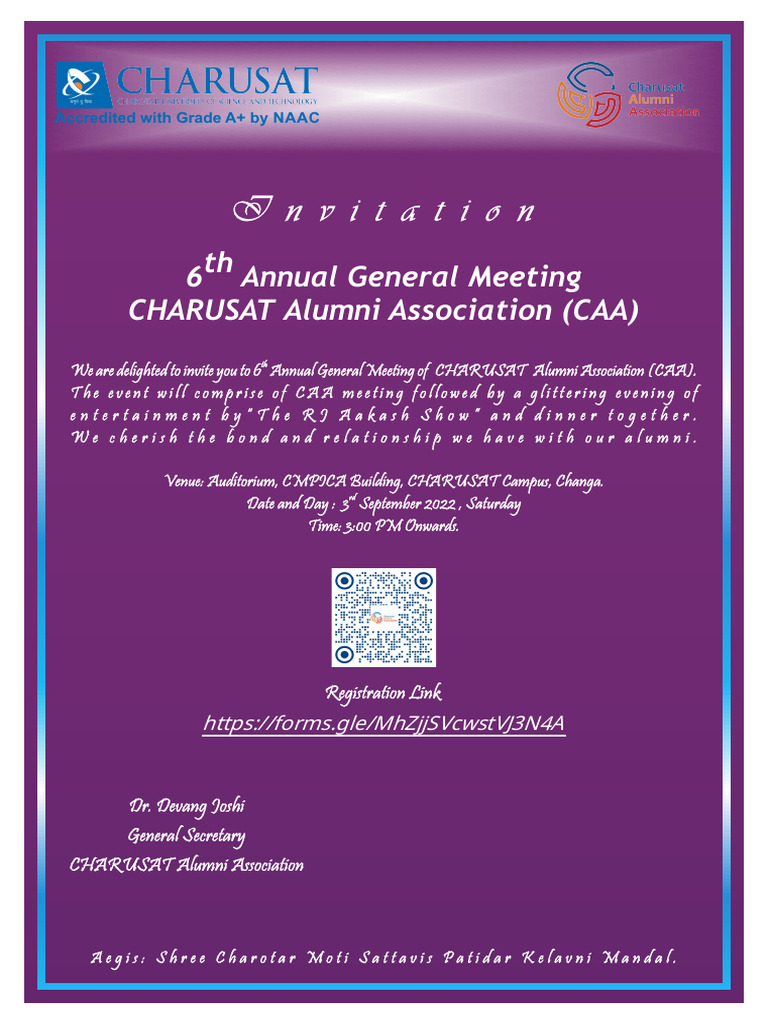 6th Agm Invitation Card | PDF