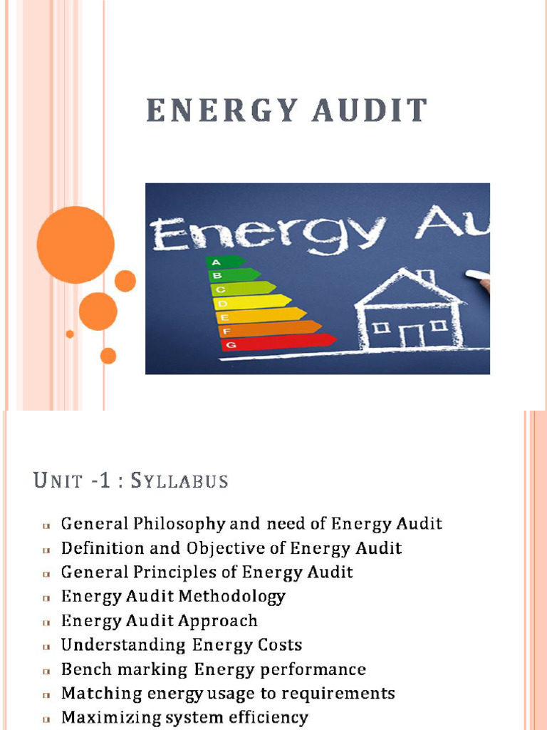Unit - 1 Energy Audit | PDF