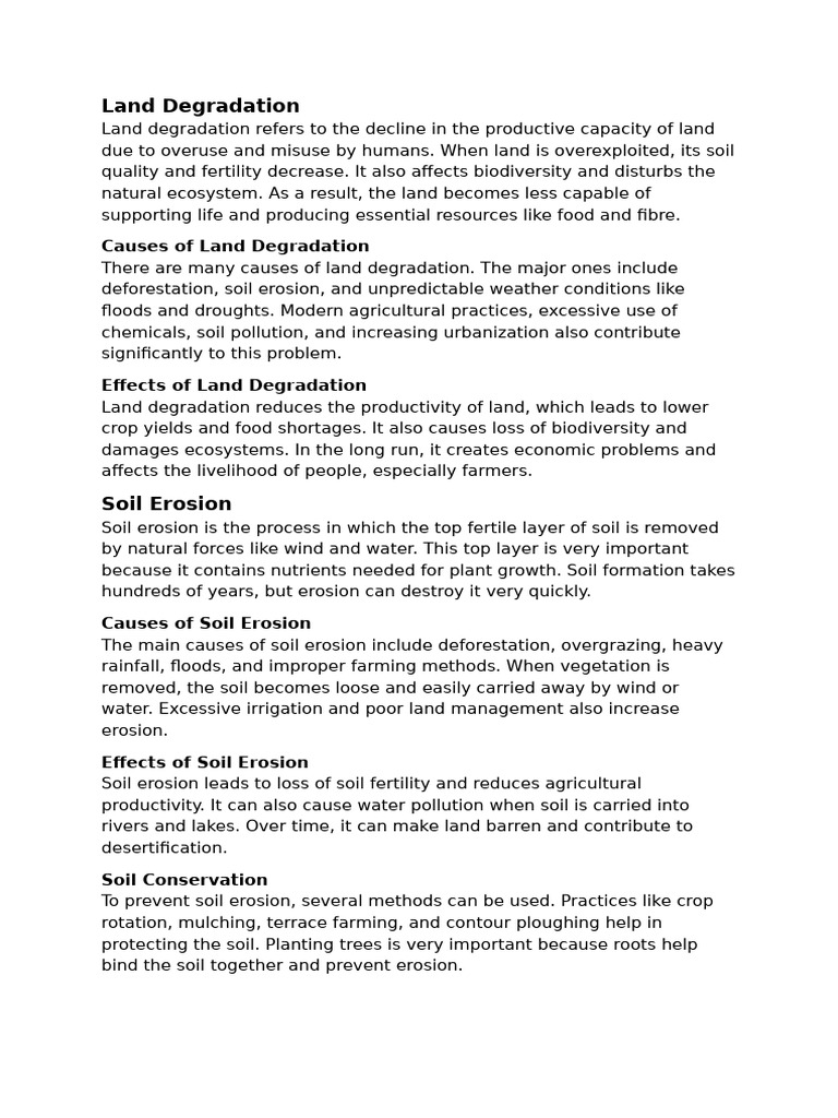 Land Degradation | PDF | Soil | Environmental Degradation