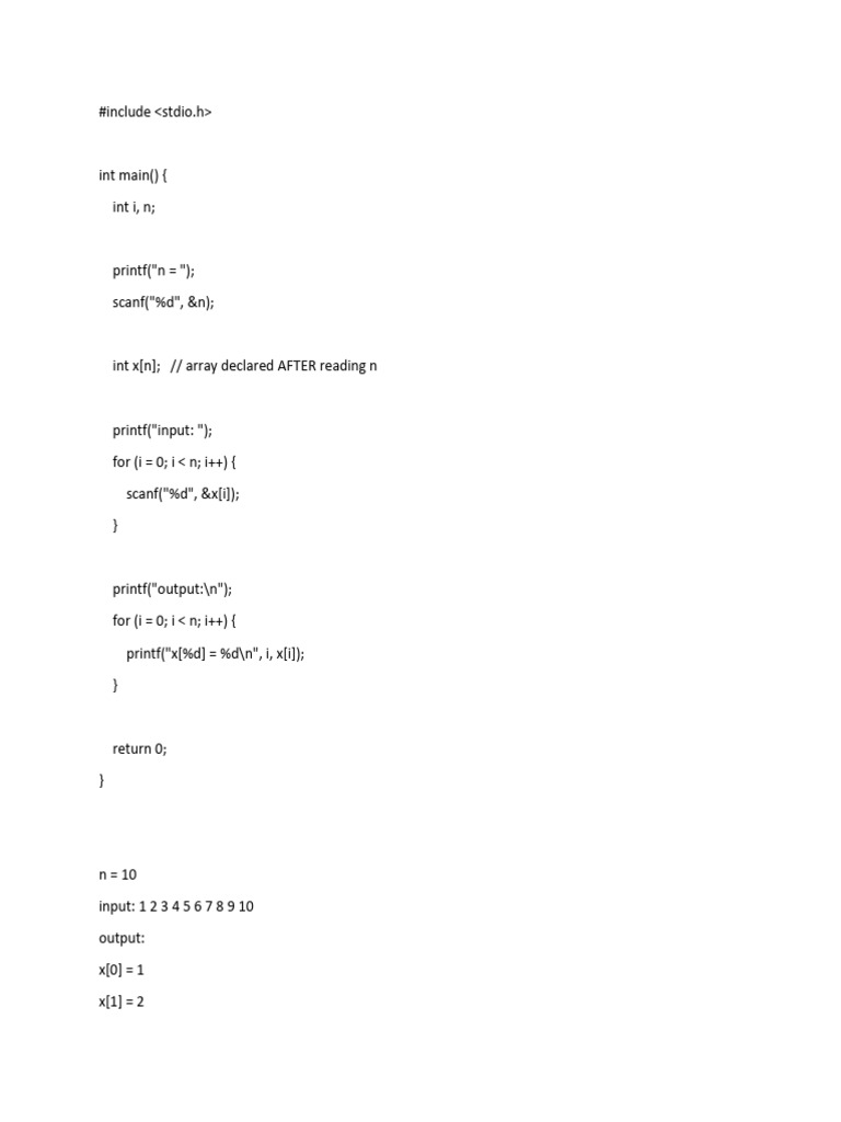 Array Input | PDF