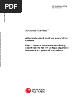 As 61800.2-2004 Adjustable Speed Electrical Power Drive Systems General Requirements - Rating Specifications