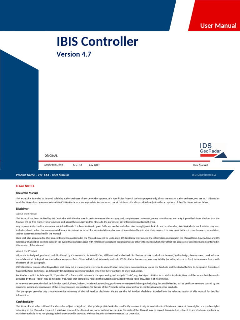 MNG 2021 009 10 IBIS Controller 4.7 User Manual | PDF | Computer ...