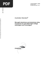 As en 50064-2008 Wrought Aluminium and Aluminium Alloy Enclosures For Gas-Filled High-Voltage Switchgear and