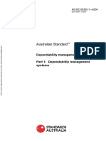 As IEC 60300.1-2004 Dependability Management Dependability Management Systems