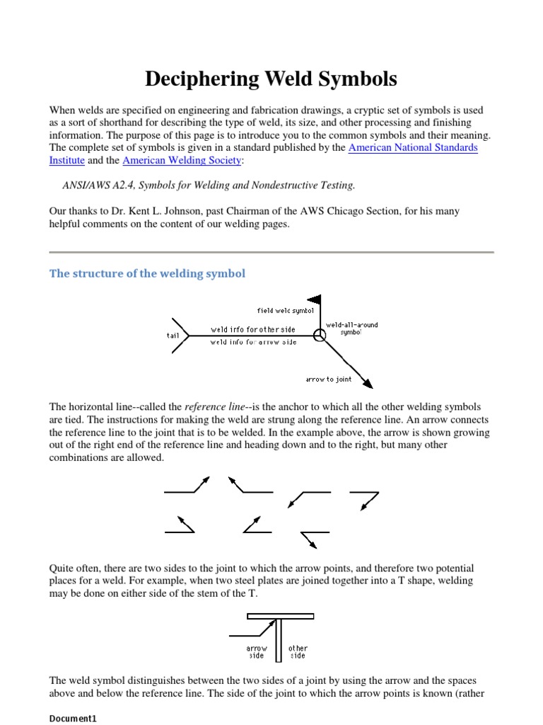 Deciphering Weld Symbols | PDF