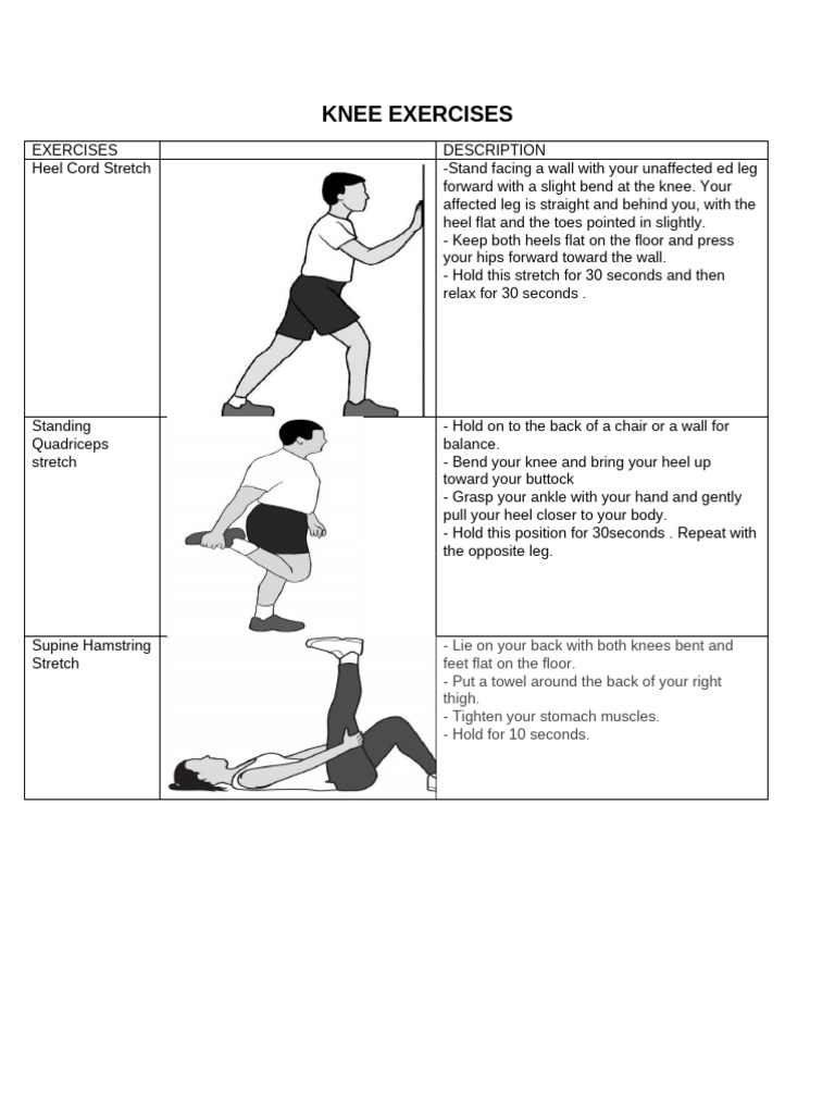 Knee Exercises | PDF | Foot | Lower Limb Anatomy