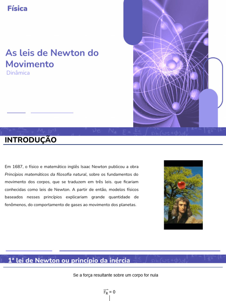 Aula 014 As Leis de Newton Do Movimento | PDF | Leis do Movimento de ...