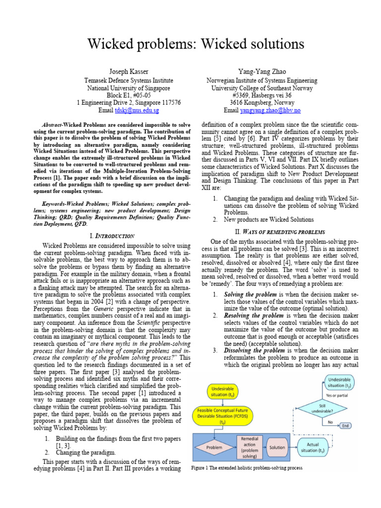 Wicked Problems: Wicked Solutions | PDF | Design Thinking | Methodology