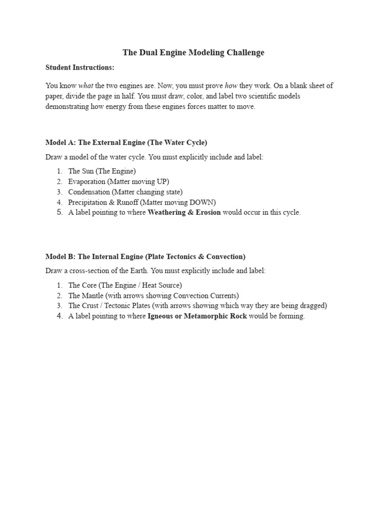 The Dual Engine Modeling Challenge | PDF