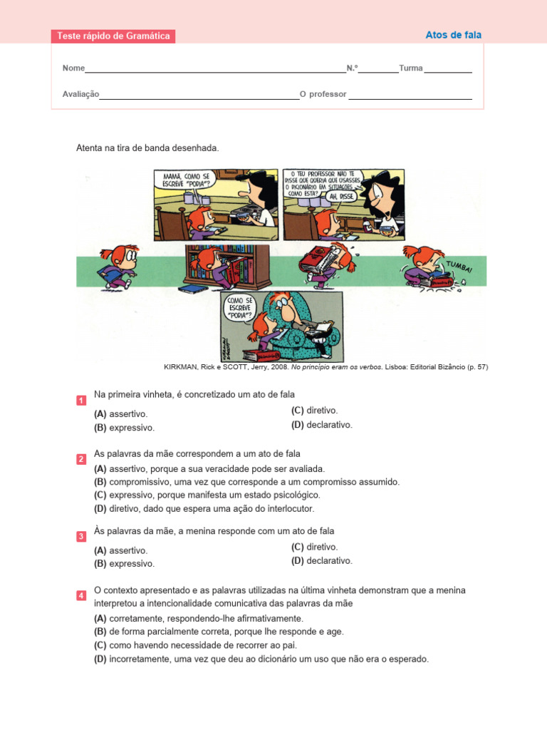 Ficha Extra Atos de Fala 2 | PDF