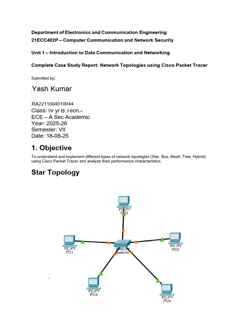 yash_networktopology_report | PDF | Computer Network | Network Topology