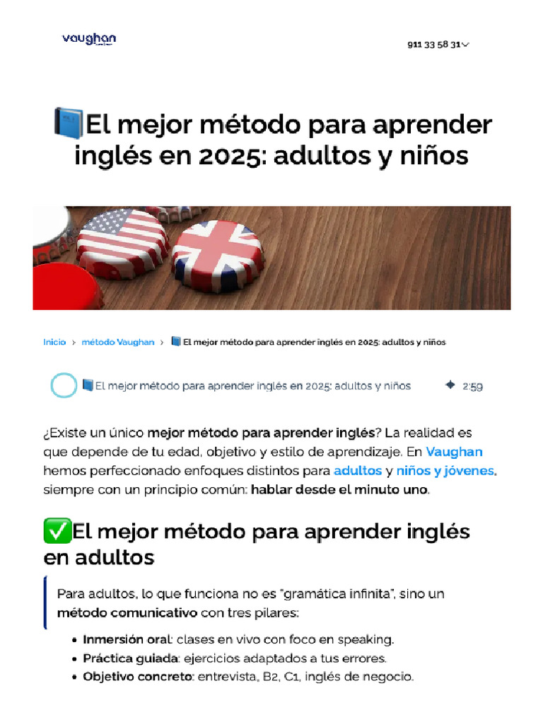 ? El mejor método para aprender inglés en 2025_ adultos y niños | PDF ...
