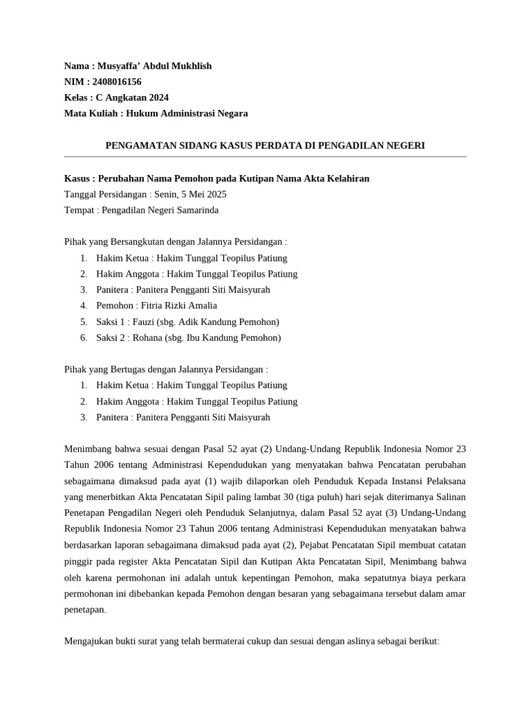 perdata sidang | PDF