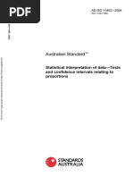 As ISO 11453-2004 Statistical Interpretation of Data - Tests and Confidence Intervals Relating To Proportions