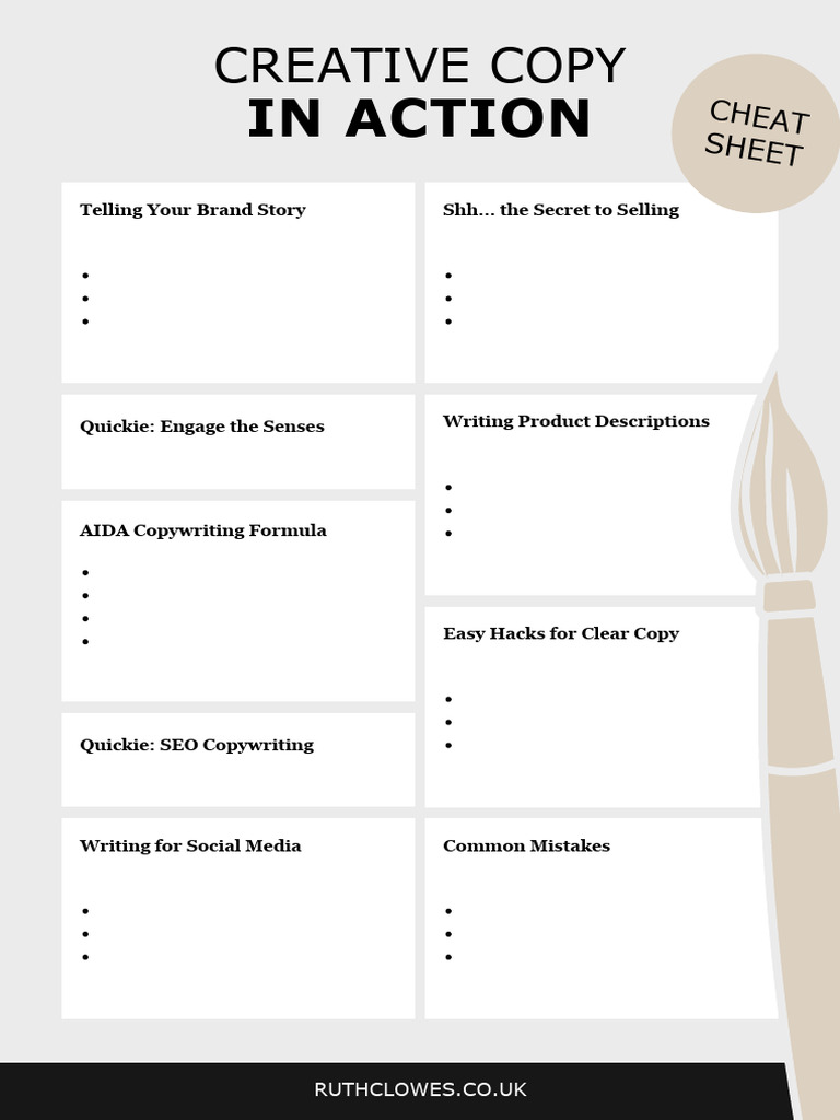 Creative Copy Cheat Sheet.pdf | PDF