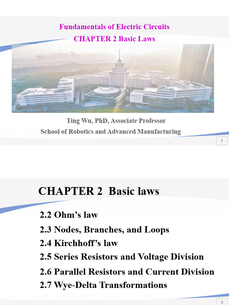 CH2 Basic Laws | PDF | Electrical Resistance And Conductance | Resistor