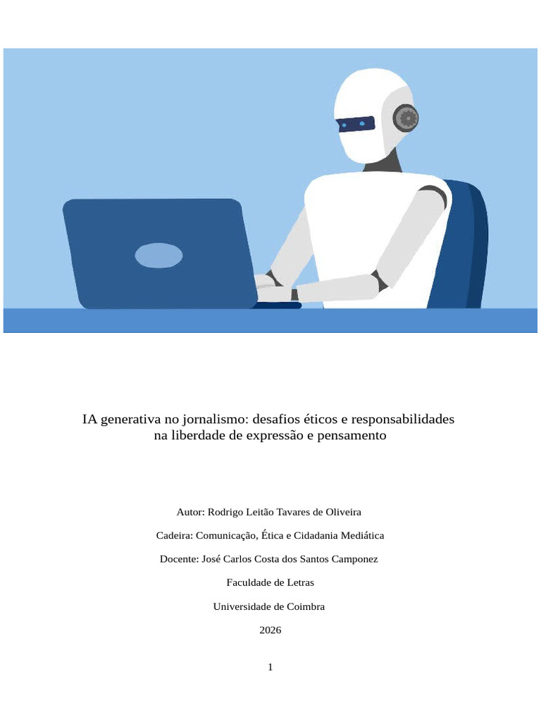 IA Generativa No Jornalismo - Desafios Éticos e Responsabilidades | PDF ...