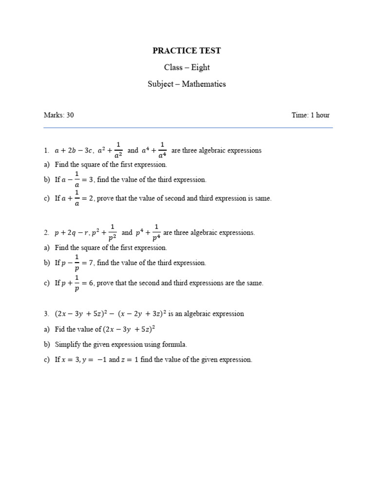 MATH TEST | PDF