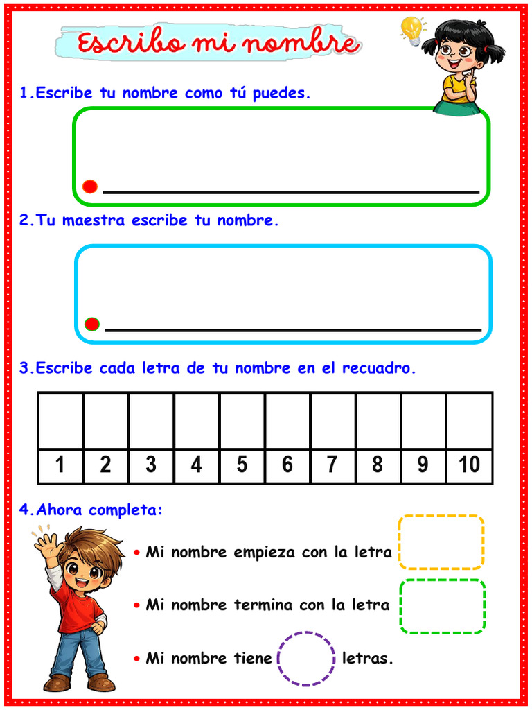 Escribimos Nuestros Nombres en El Cartel de Asistencia Maestra Janet ...