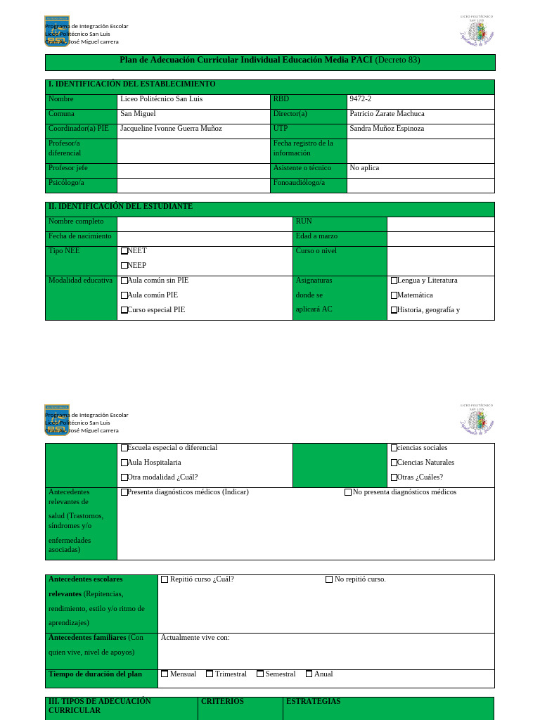PACI 2° MEDIO | PDF
