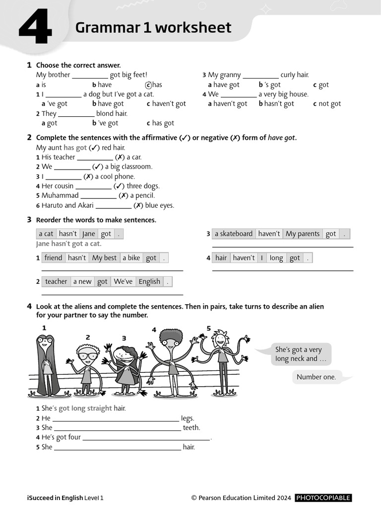 ISucceed in English TR1 U4 Grammar Worksheet 1 | PDF