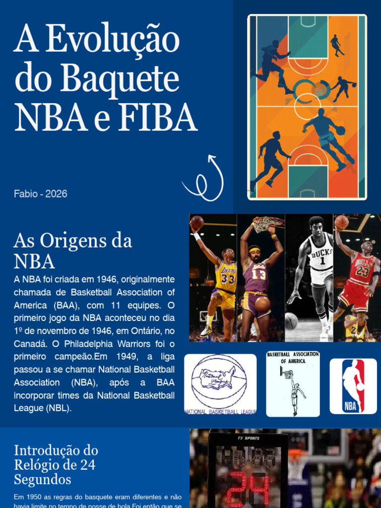 Apresentação - A Evolução Da NBA | PDF | Associação Nacional de ...