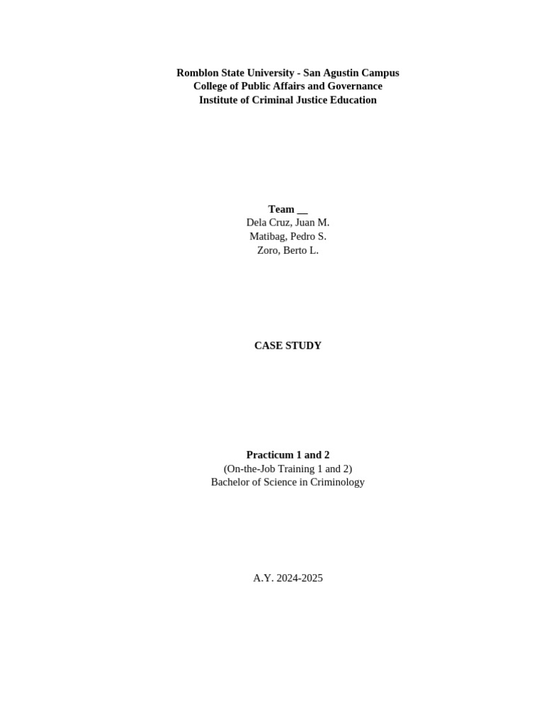 Case Study Template 1 | PDF