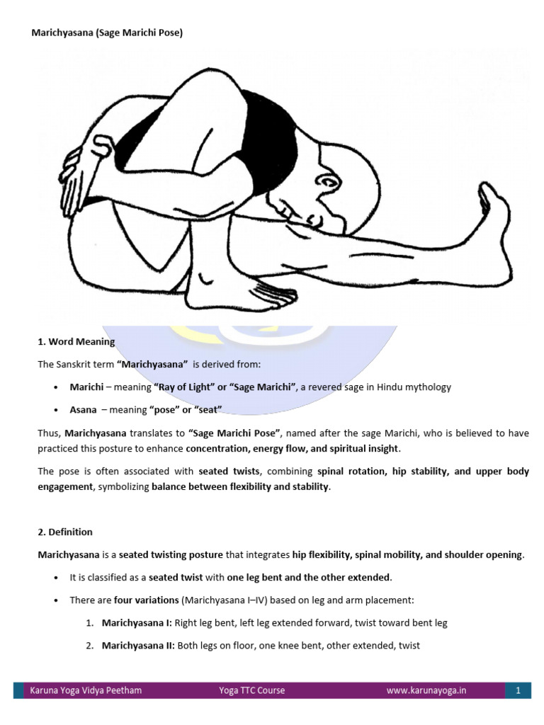 Marichyasana (Sage Marichi Pose) | PDF