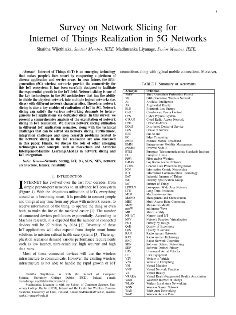IEEE COMST Slicing IoT Survey Final Submission | PDF | Internet Of ...
