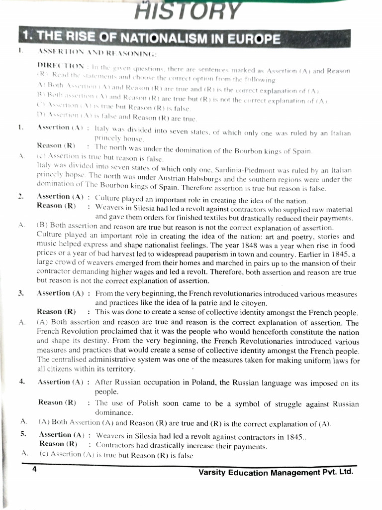 History priority questions | PDF