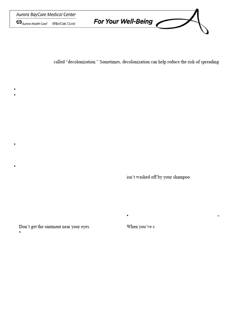 Mrsa Decolonization | PDF