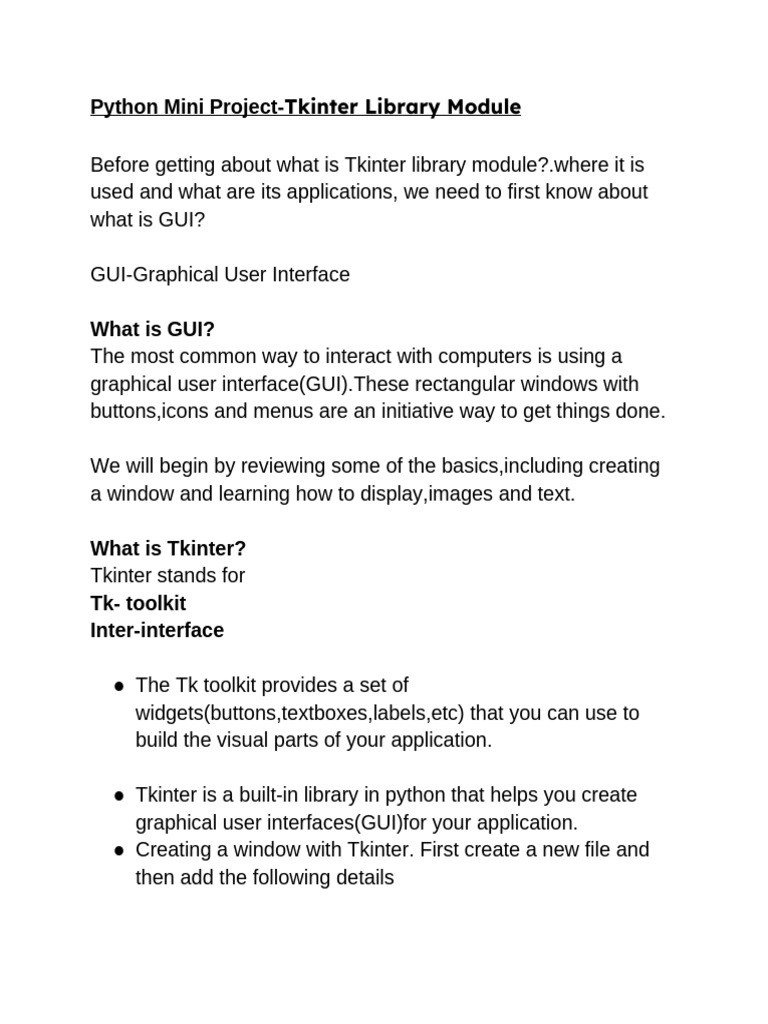 24054 BM 004(a.sricharan)Tkinter Module | PDF | Window (Computing ...