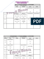 Horarios 2do Cuatrimestre 2012