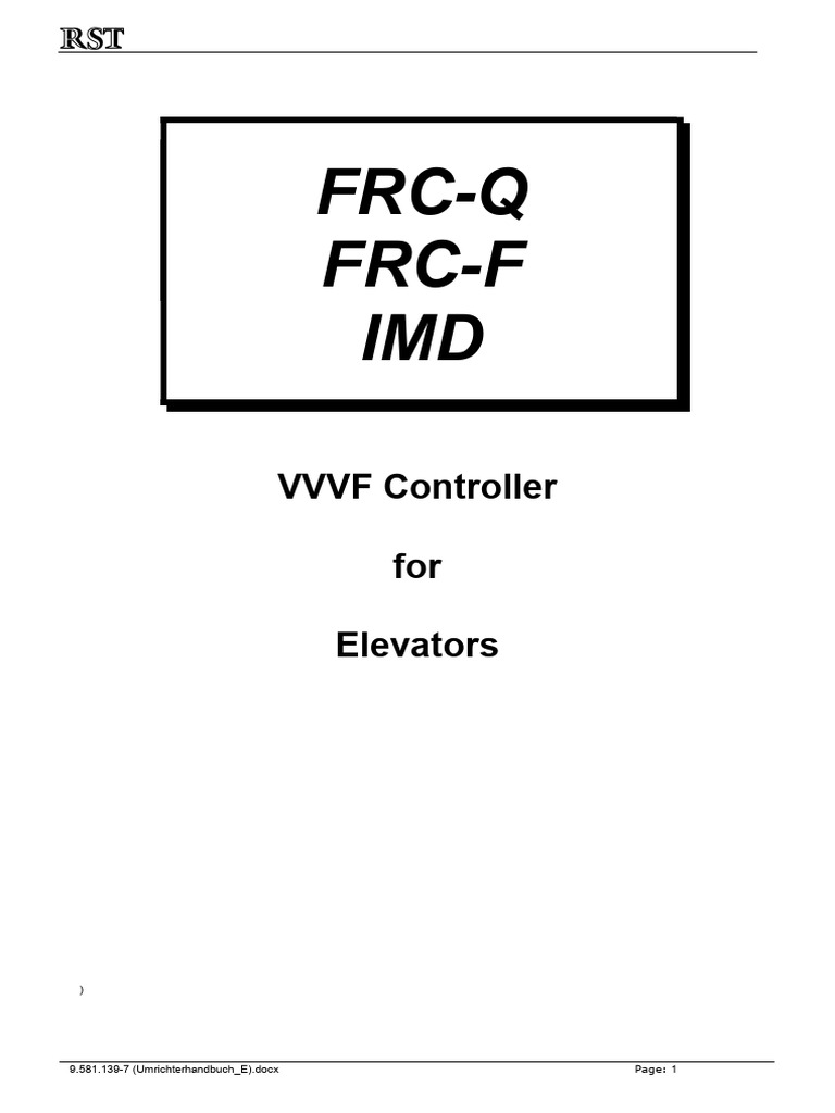 9.581.139 7 Frequenzumrichter FRC Q FRC F IMD Uk | PDF