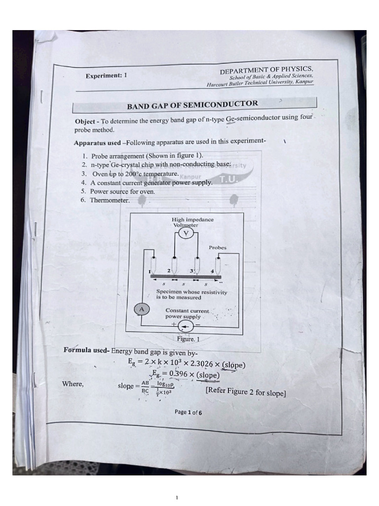 Physics Lab Experiment 1 To 13 | PDF